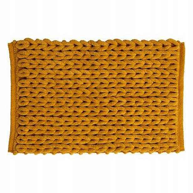 Koupelnová rohož chodník obdélníková 50x75 hořčicová