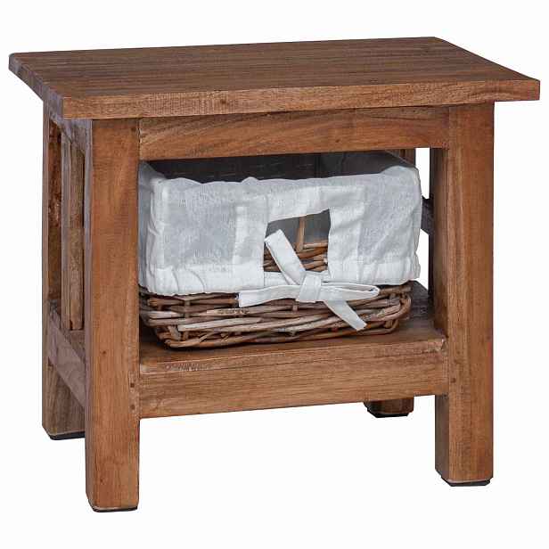 vidaXL Boční stůl Hnědá 38 x 28 x 35 cm Masivní mahagonové dřevo