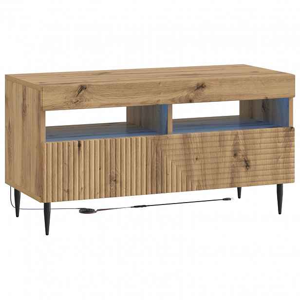 vidaXL LED TV skříň HAARLEM 81 x 35 x 43 cm Dub artisan