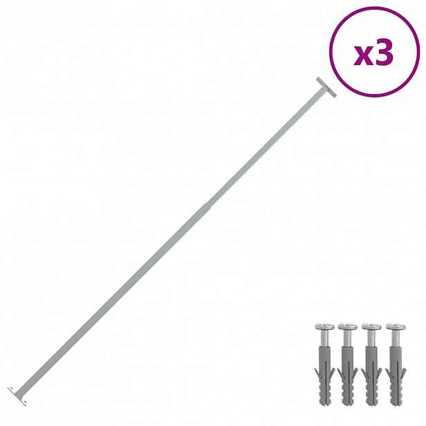 vidaXL Nastavitelná bezpečnostní zábrana na okno 3 ks 710–1 200 mm