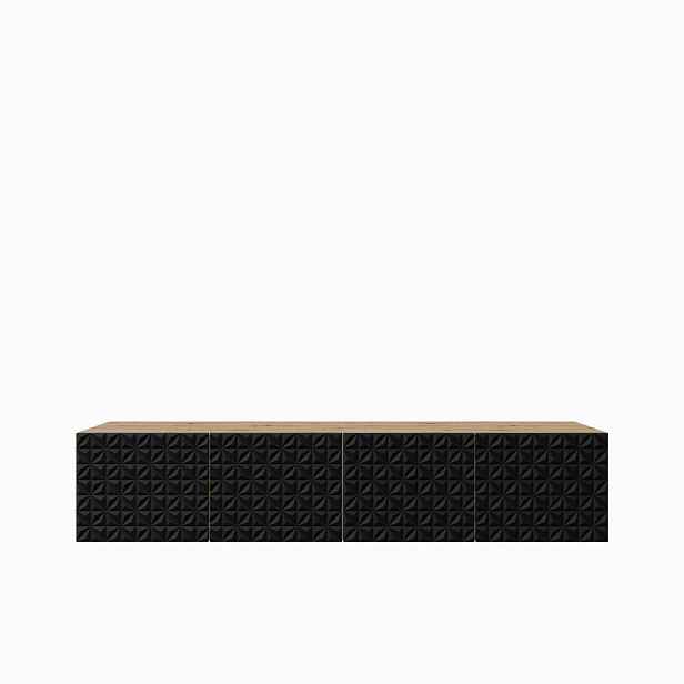 MASSENO ZÁVĚSNÝ TV STOLEK ROVA, 200/41/40 cm, dub Artisan