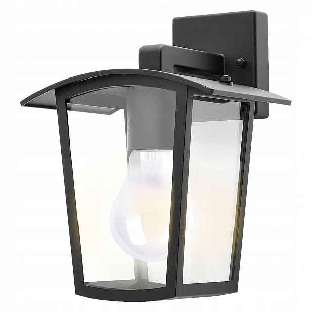 Moderní černá lampa, fasádní nástěnné svítidlo