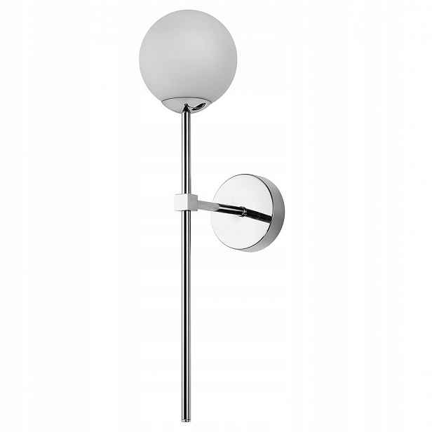 Nástěnná lampa stříbrná do koupelny do obývacího pokoje IP44 Piruleta