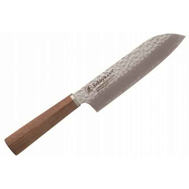 Nůž Šéfkuchaře Sekiryu Kashi Santoku 165 mm Ocelový Dřevěný