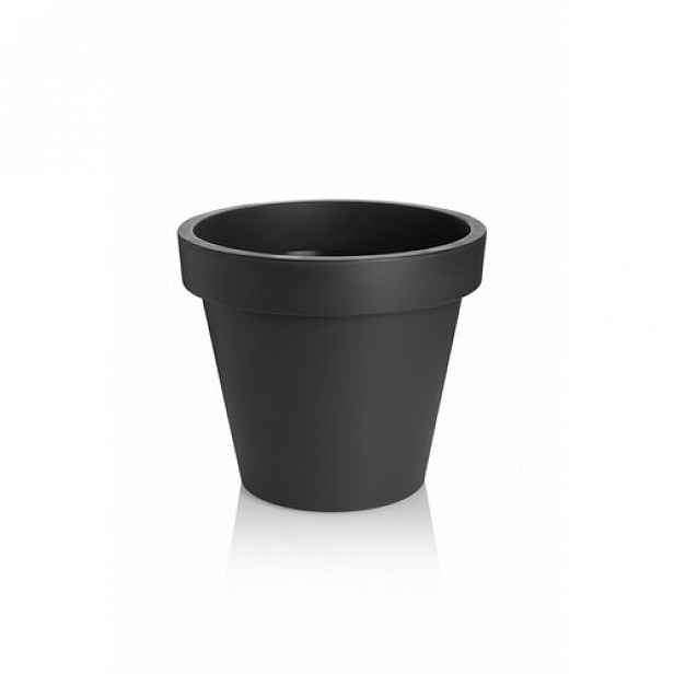 PLASTKON Dekorativní květináč Metro Twist'n'Roll 39 x 35,5 cm antracit