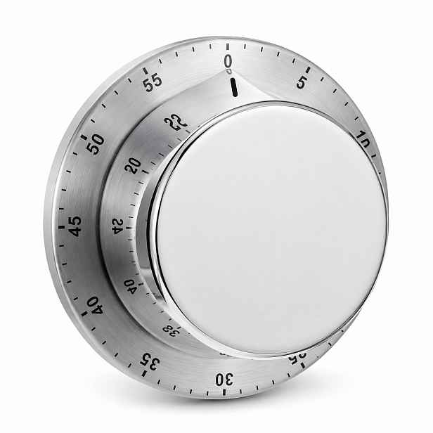 TEMU Magnetický kuchyňský časovač, nerezový mechanický 60minutový odpočítávací časovač s hlasitým budíkem, snadno otáčecí číselník, vhodný pro
