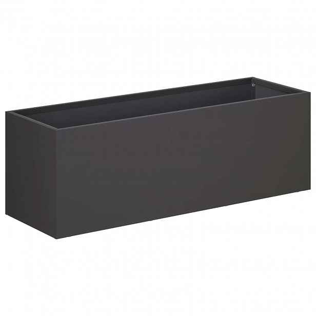 vidaXL Zahradní pěstebník Černá 60 x 20 x 20 cm Studená válcovaná ocel