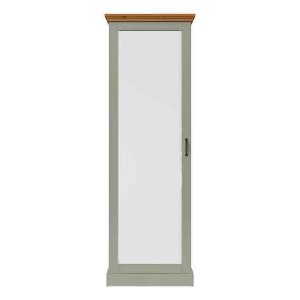 Zelený/ve světle přírodní barvě botník z borovicového dřeva se zrcadlem 60x180x25 cm Selma – Støraa