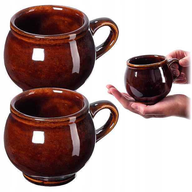 Hrnečky Na Topení Vína 300 ml Kamenina Na Dárek Set 2ks