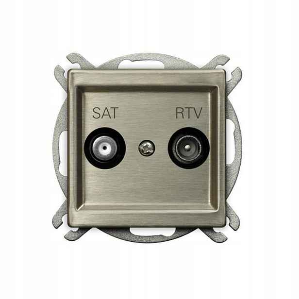 Ospel Sonáta nové stříbro – zásuvka Rtv-sat koncová GPA-RMS/m/44