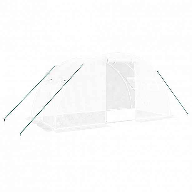vidaXL Skleník s ocelovým rámem bílý 8 m² 4 x 2 x 2 m