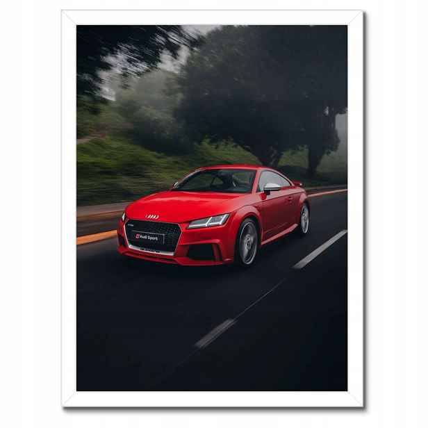 Plakáty v rámu 30x40 Červené Audi Auto