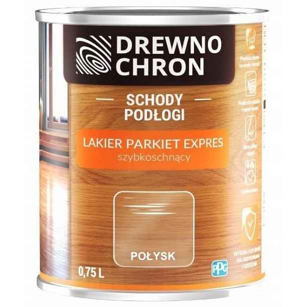 Drewnochron Parket, Expresní Lak Na Parkety, Schodiště, Podlahy, 5 L, Lesk