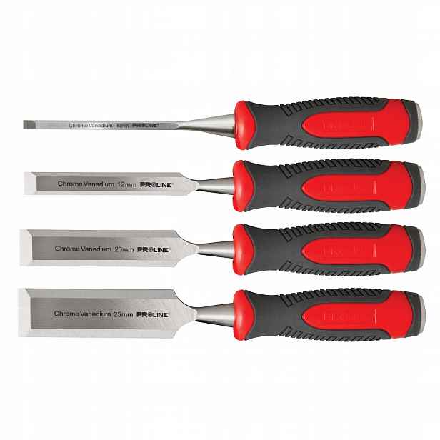 Sada dlát na dřevo 4 ks Proline 19142 CrV 6-25 mm
