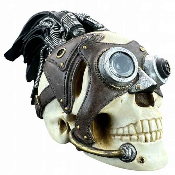 socha Figurka lebka Steampunk Barva Veronese (WU76300VA