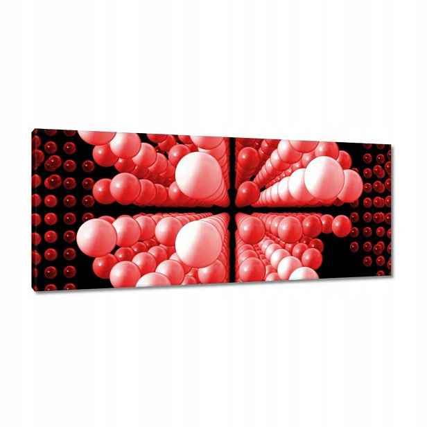 Obrazy 100x40 Červené kuličky Matrix