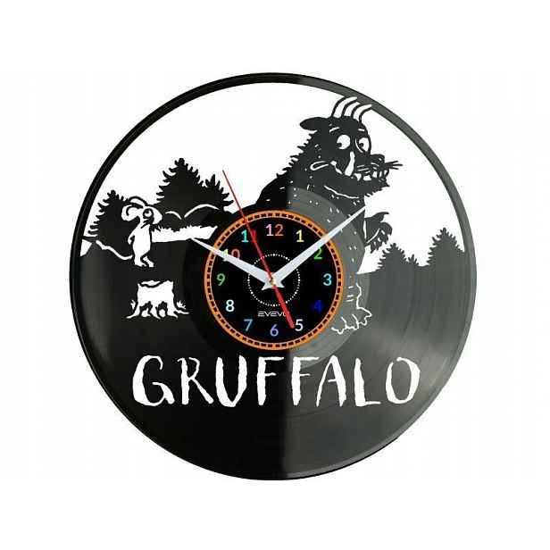 Gruffalo Dárek Originální dekorace do domu Hodiny z vinylové desky