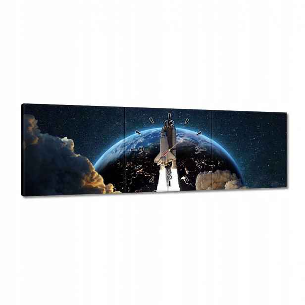 Hodiny 90x30 Start rakety do vesmíru