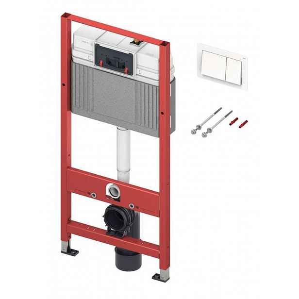 Tece TECEbase - Předstěnová instalace pro závěsné WC, s nádržkou Base, včetně tlačítka, stavební výška 1,12 m 9400400