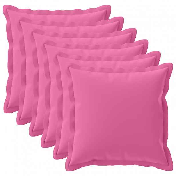 vidaXL Povlak na polštář 6 ks HOUTEN Růžová 70 x 70 cm Polyester