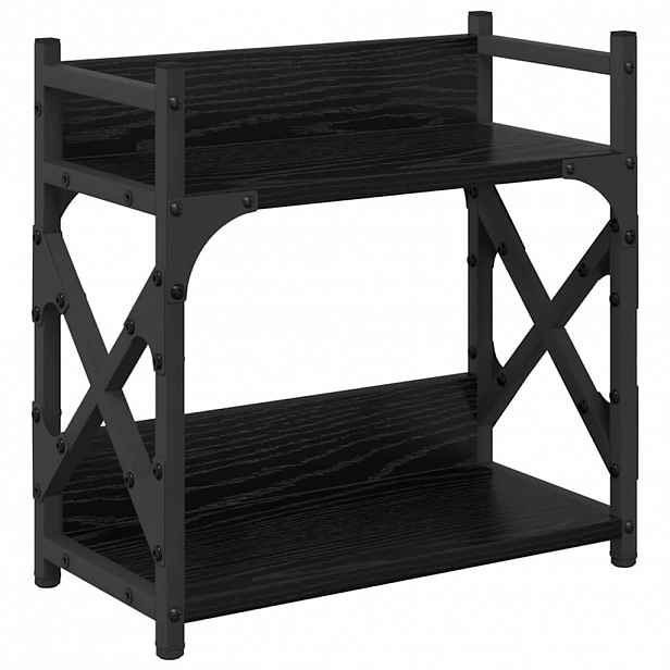 vidaXL Stojan na tiskárnu Černý dub 40 x 20 x 40 cm Kompozitní dřevo