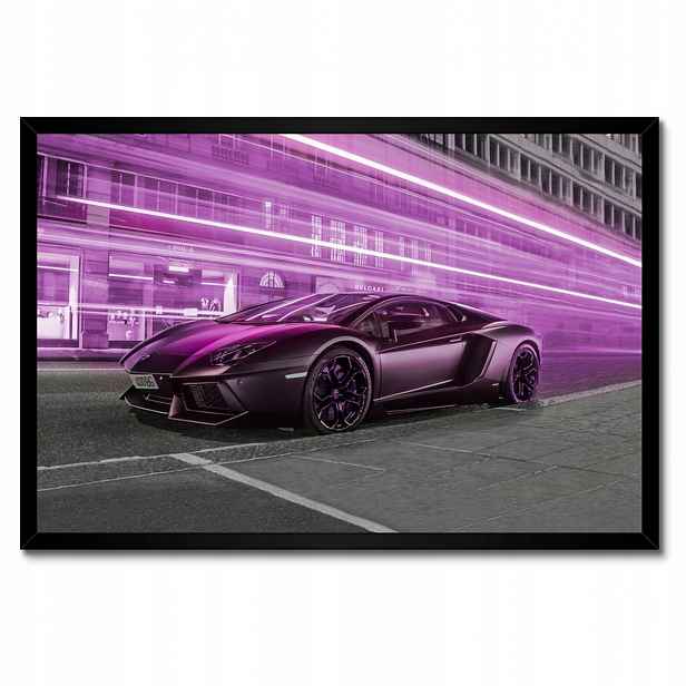 Plakáty v rámu 60x40 Fialové sportovní auto