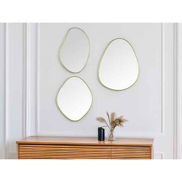 Set nástěnných zrcadel (3 ks) Viola, zlaté