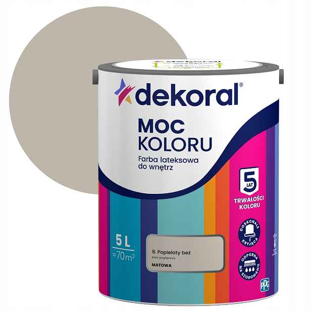 Dekoral Síla barvy Barva 5L Popelavě béžová