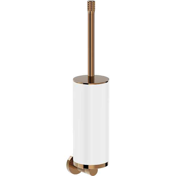 Mexen Triv Wc štětka, bílá/růžové zlato 70A33071-60W