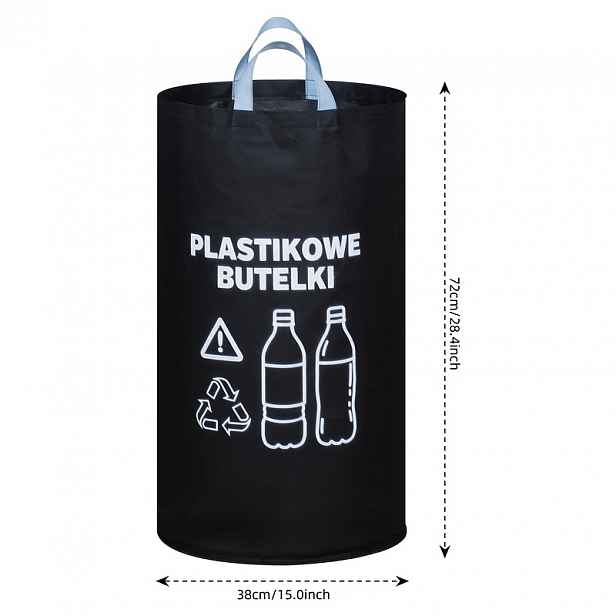 TEMU 600D Oxford Látkový Skládací Velkokapacitní Koš na Recyklaci Plastových Lahví Skládací Plastový Úložný Kbelík na Lahve Letní Lahve na Nápoje