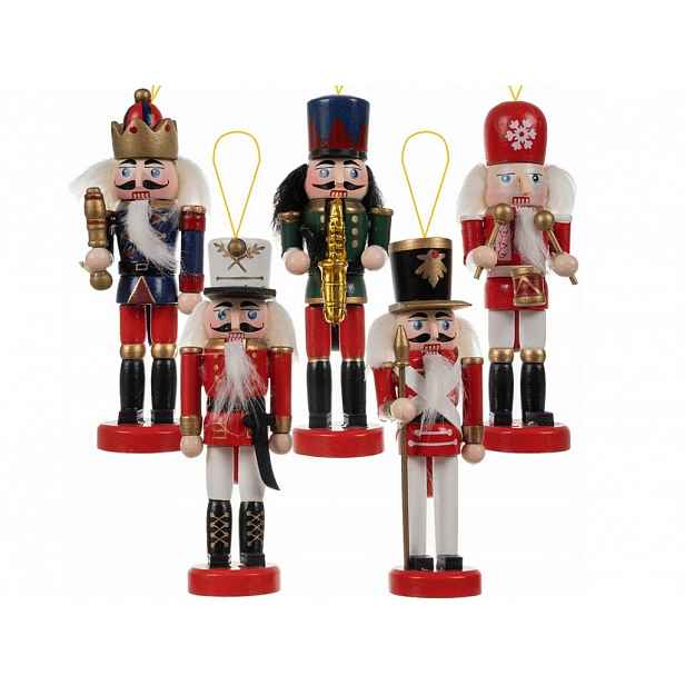 Vánoční ozdoby NUTCRACKER sada 5 ks, barevné