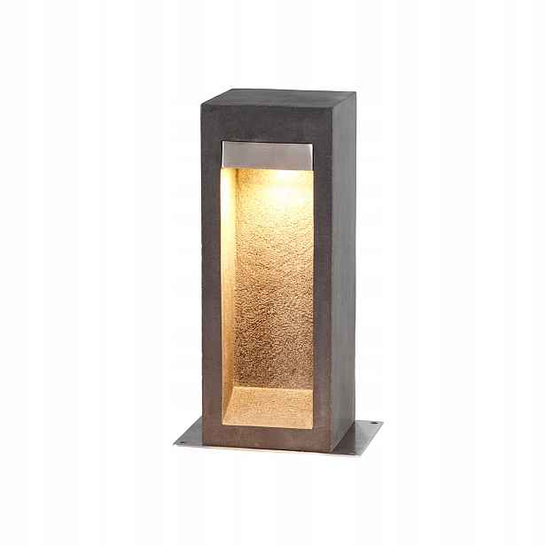 Venkovní zahradní stojací Led lampa šedá, sloupek 40 cm 3000K IP55 Elstead
