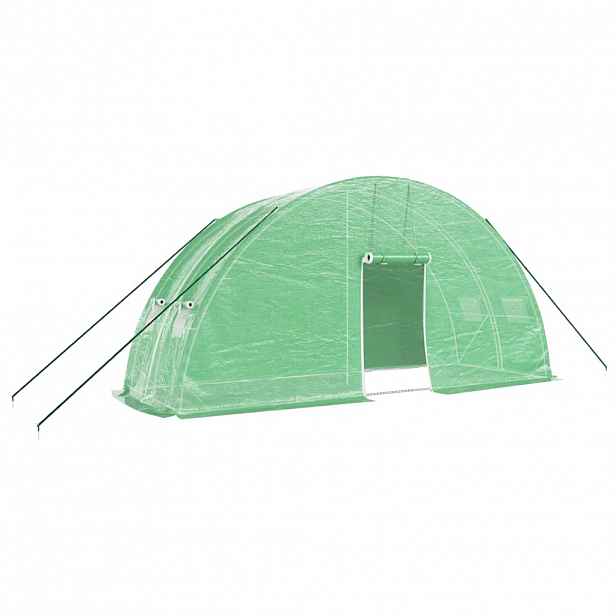 vidaXL Skleník s ocelovým rámem zelený 12 m² 6 x 2 x 2,85 m