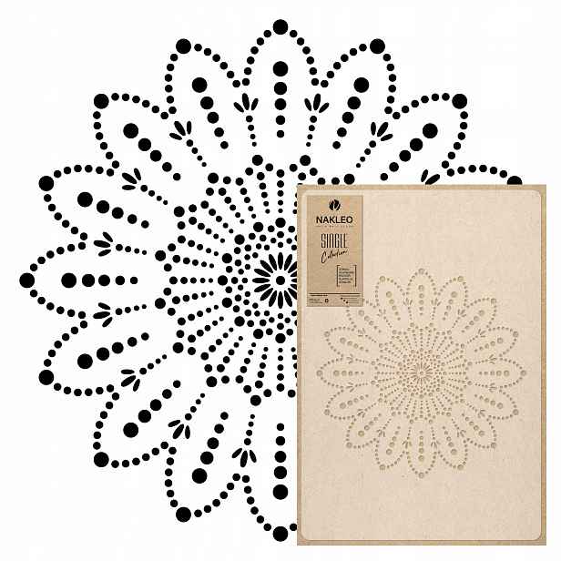 Malířská šablona Mandala L-full průměr 57 cm pro omítky Opakovaně Použitelný Omítka Beton
