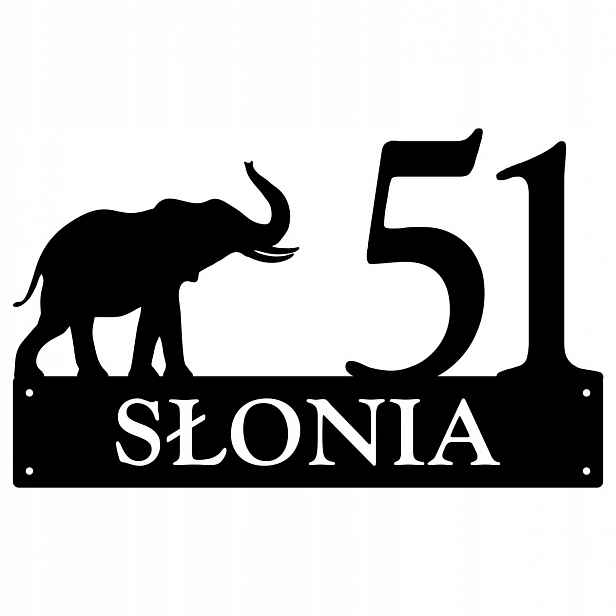 Číslo Na Dům 80cm Tabule Adresa Ocel 2mm Slon Sloní úl