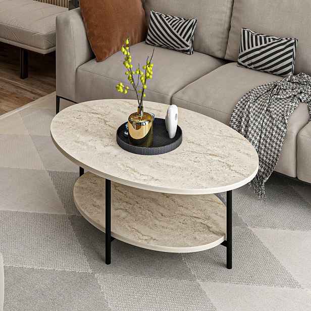 Konferenční stolek Elis - Travertine