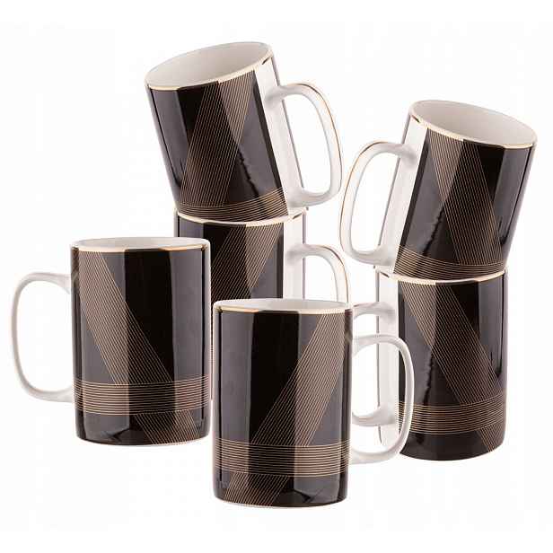 Sada porcelánových hrnků Altom Design Modern Art 350 ml, 6 kusů