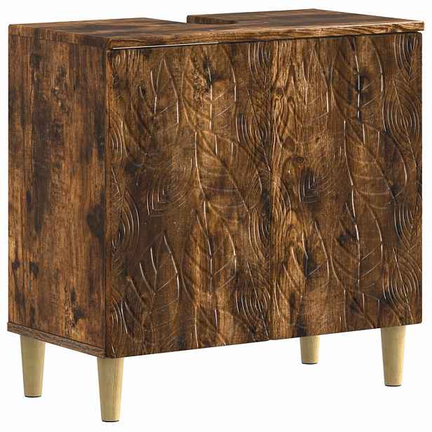 vidaXL Skříňka pod umyvadlo DELFT Kouřový dub 59,5 x 31,5 x 59 cm