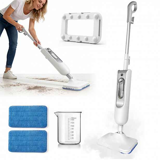Výkonný Elektrický Parní Mop Vysavač 1500 W 400 ML 2 Nástavce Sada