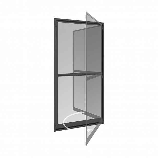 Ochrana před hmyzem Windhager Expert antracitová 100 x 210 cm