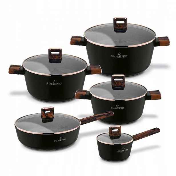 Sada Hrnců Non Stick Na Indukci Starlet Brown Starke Pro 10-EL