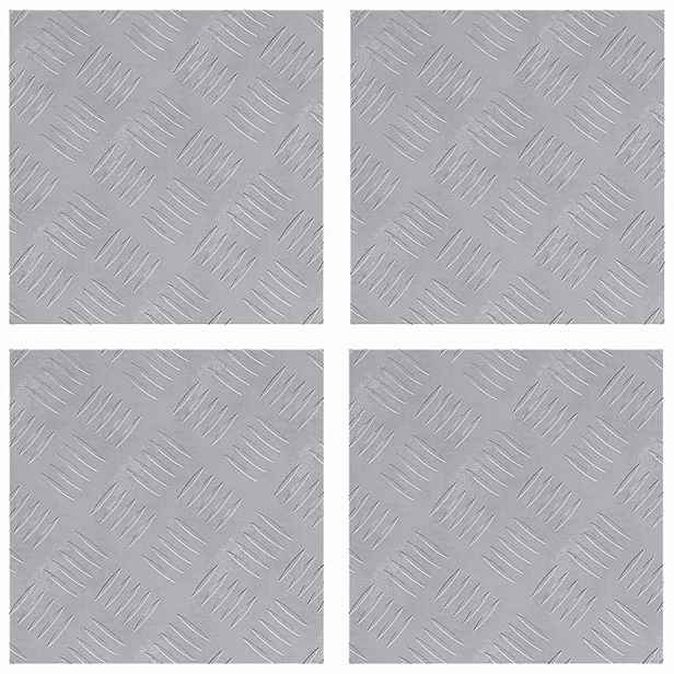 vidaXL Schodové nášlapy 4 ks 30 x 30 cm Stříbrná Hliník Čtvercový