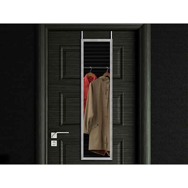 Závěsné zrcadlo na dveře Bea 30x120 cm, stříbrné