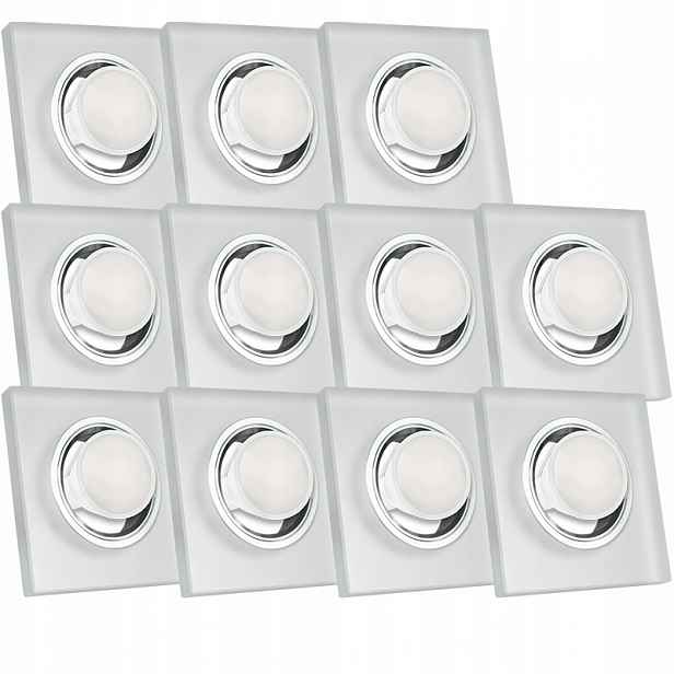 11X Skleněná Zapuštěná Lampička Velmi Silné Sklo 5W Led Žárovka