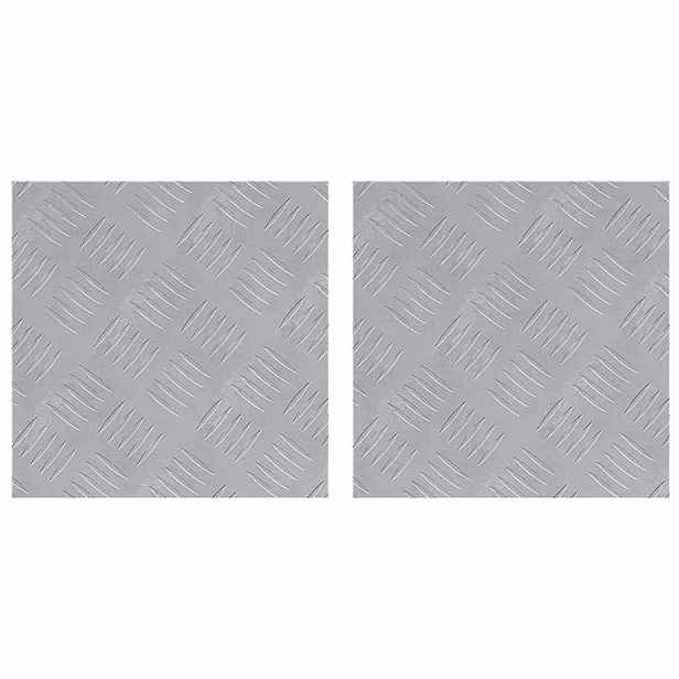 vidaXL Schodové nášlapy 2 ks 30 x 30 cm Stříbrná Hliník Čtvercový