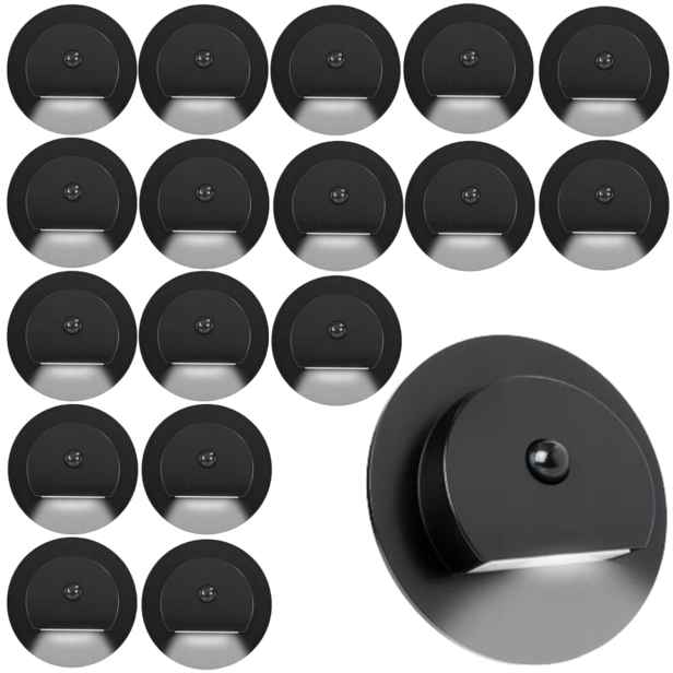 18X Led Schodišťová Lampa 230V, Světlo Na Schody, Senzor Pohybu Soumraku