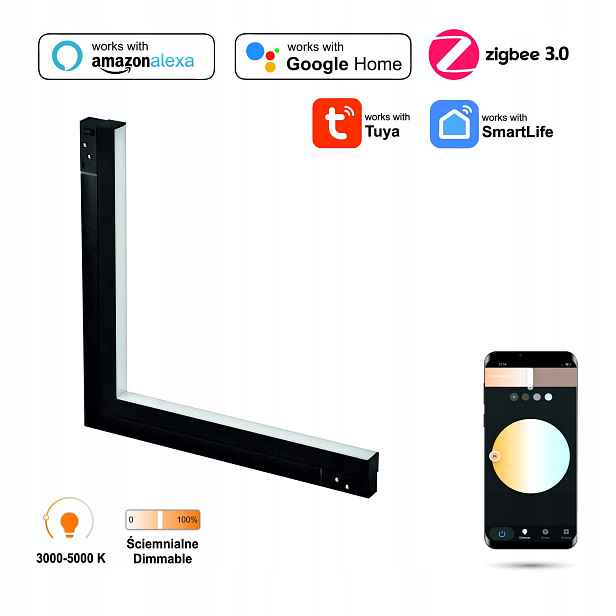 Lineární úhlový reflektor Led WiFi Zigbee