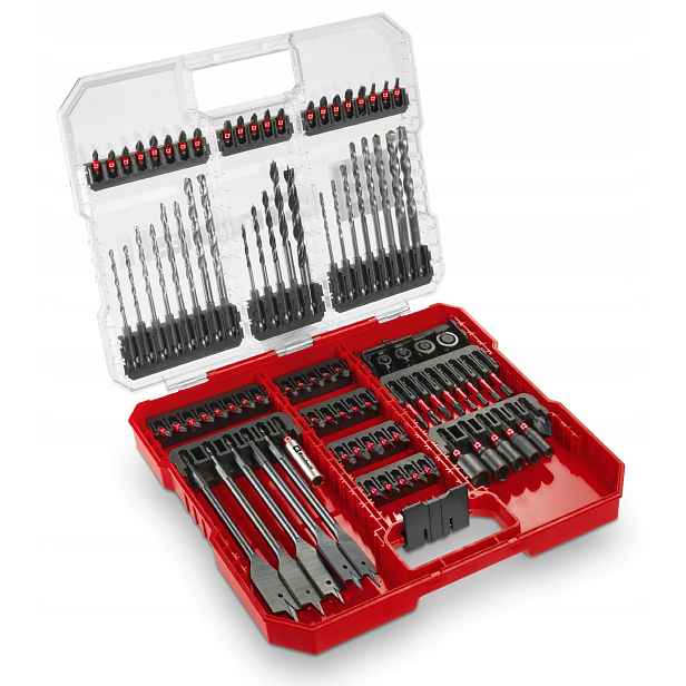 Sada rázových bitů a univerzálních vrtáků 95 ks 1/4" Xl-case Einhell