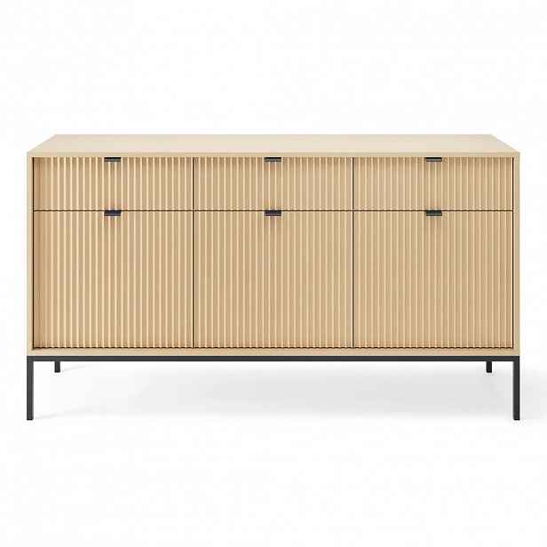Selsey KOMODA Vellore Dekor dub s černou podnoží 154 cm