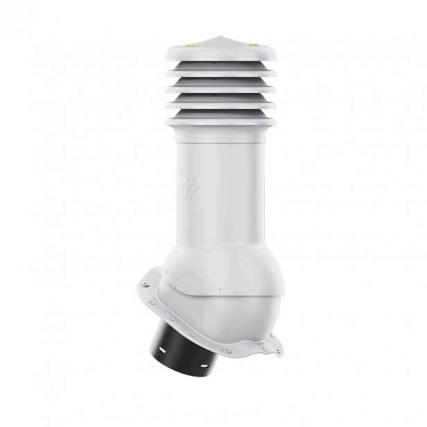 Větrací komín HiVent fi 150 mm pro plechovou střešní krytinu, profil F, šedý